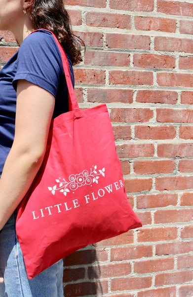 Red Little Flower Tote Bag